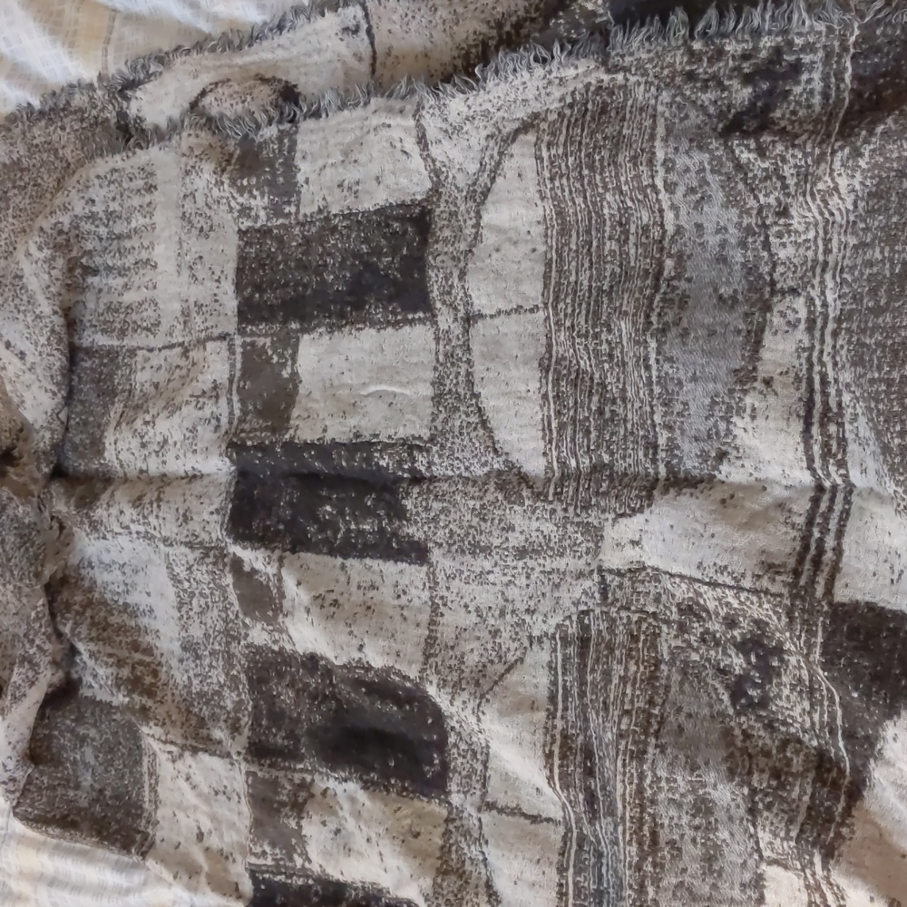 Wilfred geometric mosaic blanket scarf